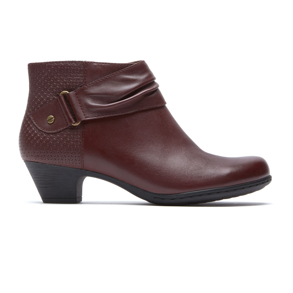 Rockport Singapore Womens Boots - Brynn Rouched Brown - MG8963125